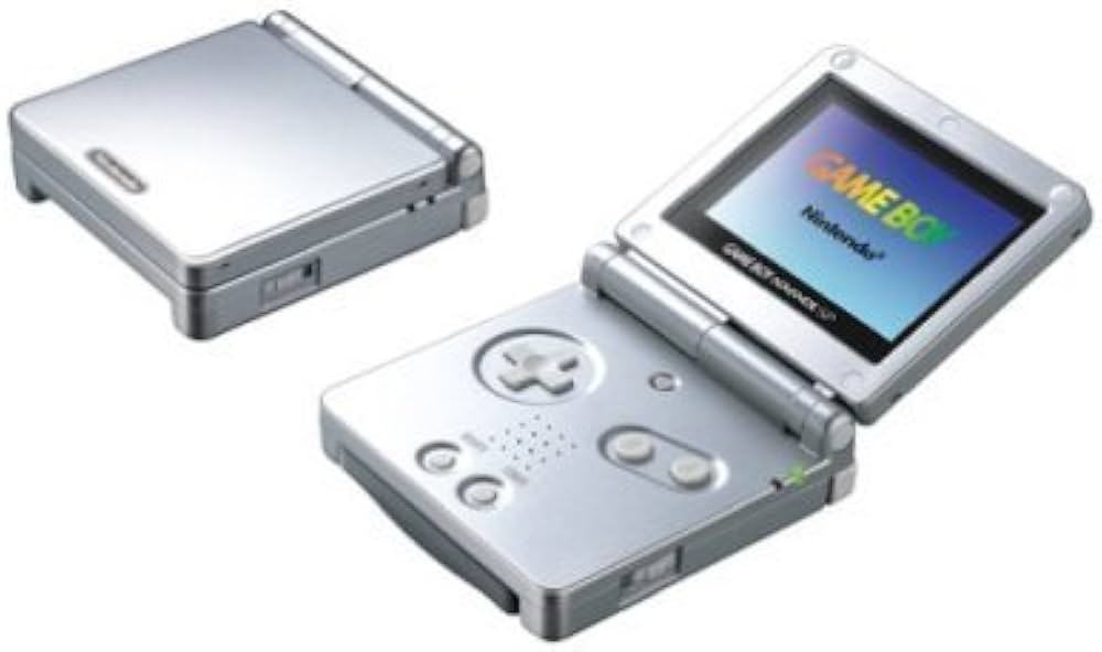 Silver Gameboy Advance SP - GameBoy Advance