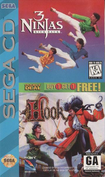 Filthy Games Room - 3 Ninjas Kick Back / Hook - Video Game - Sega CD