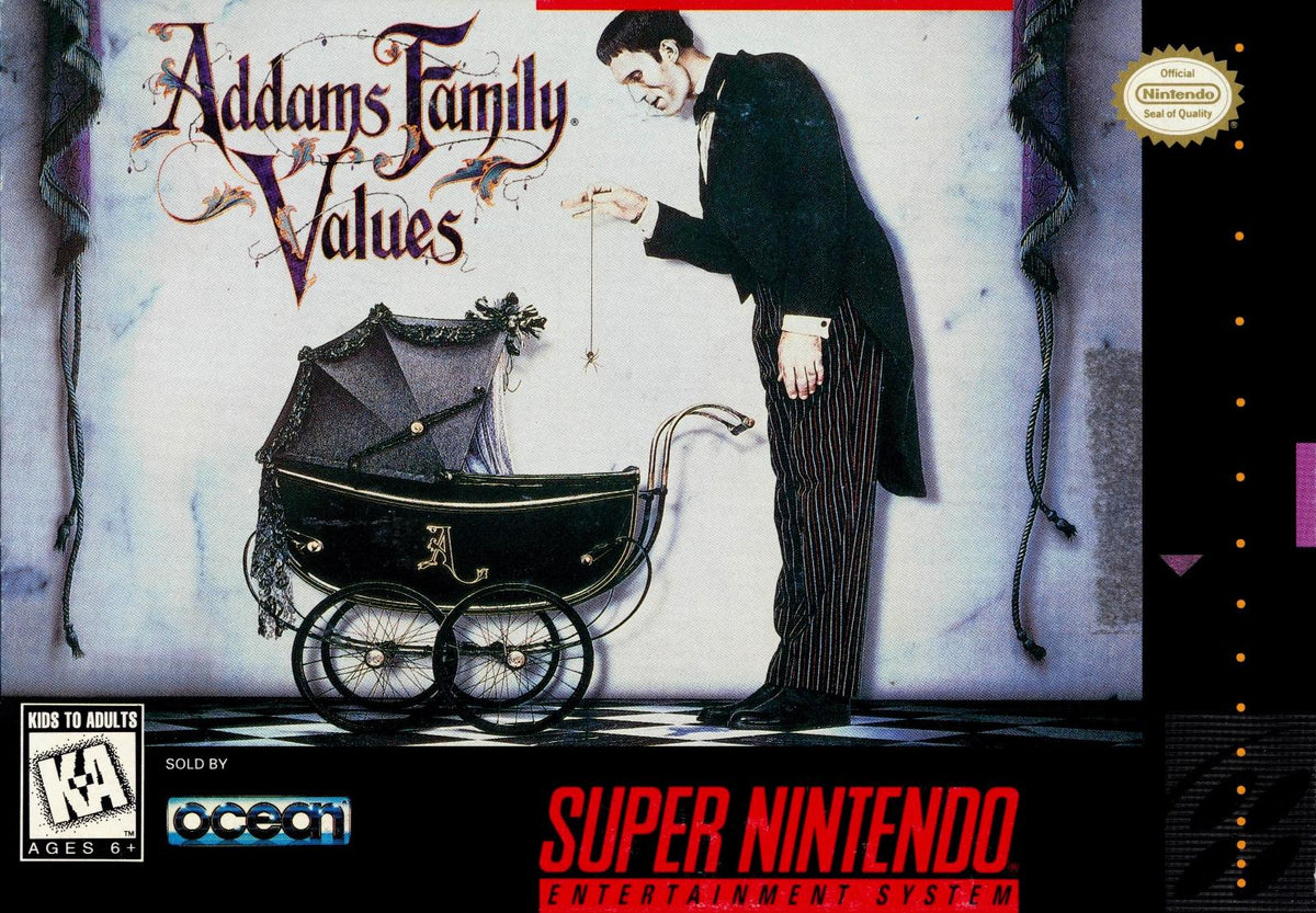Filthy Games Room - Addams Family Values - Video Game - Super Nintendo