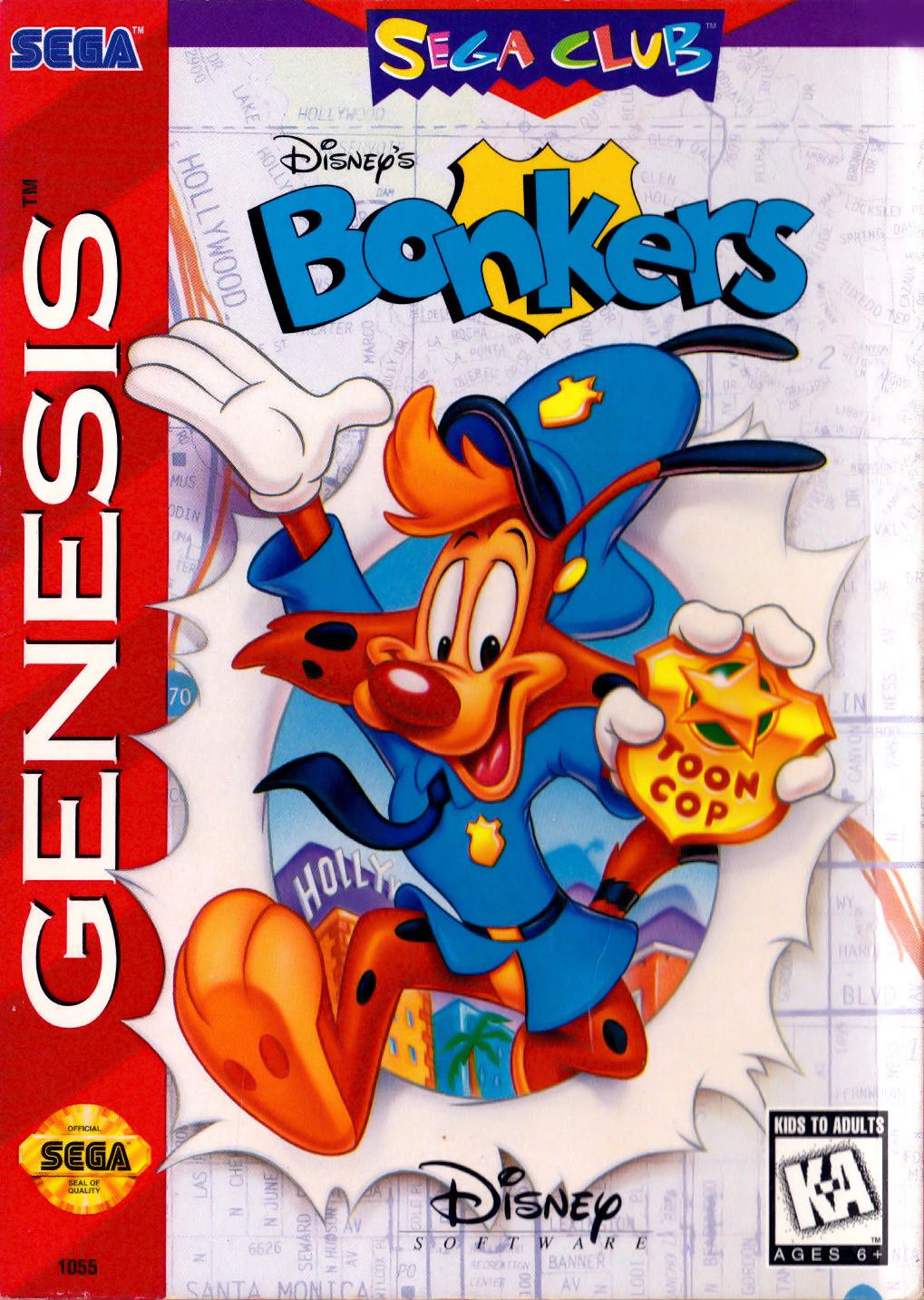 Filthy Games Room - Bonkers - Video Game - Sega Genesis