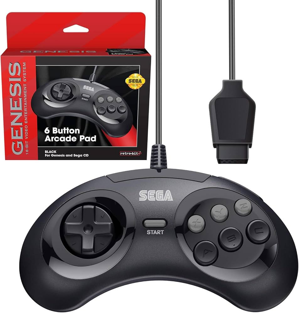 Sega Genesis 6 Button Contoller - Sega Genesis